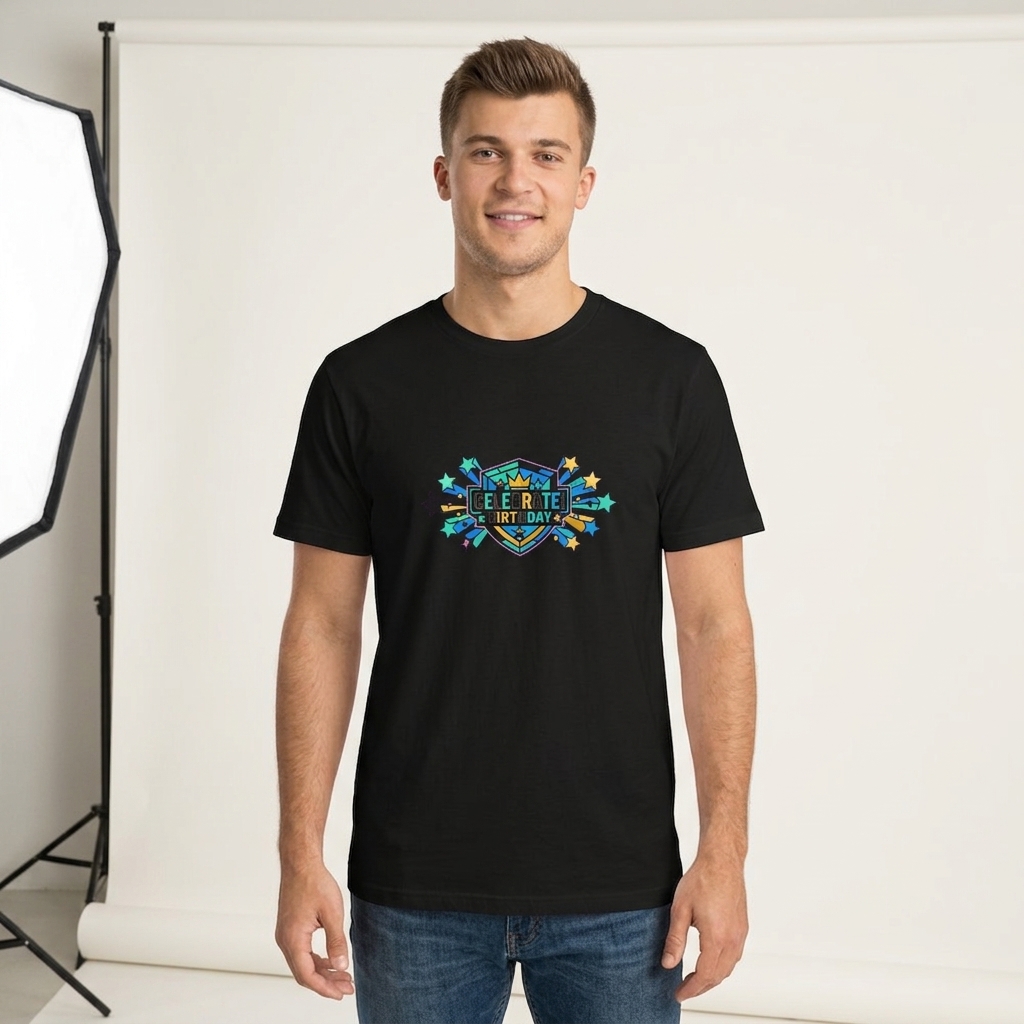 T-shirt Anniversaire Badge Festif