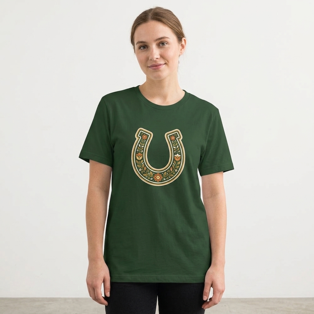 T-shirt Cheval Fer à Cheval Floral