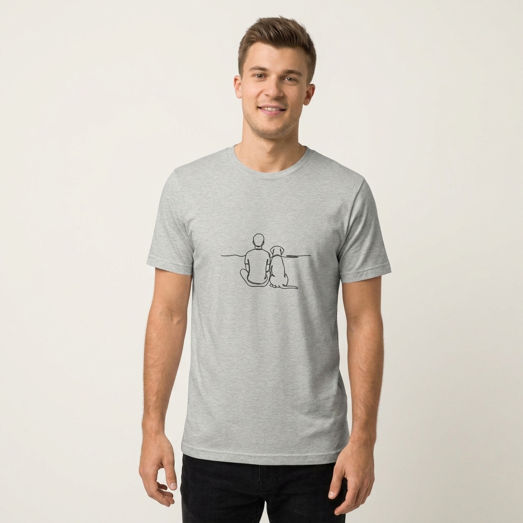 T-shirt Chien Personnalisé Duo de Dos