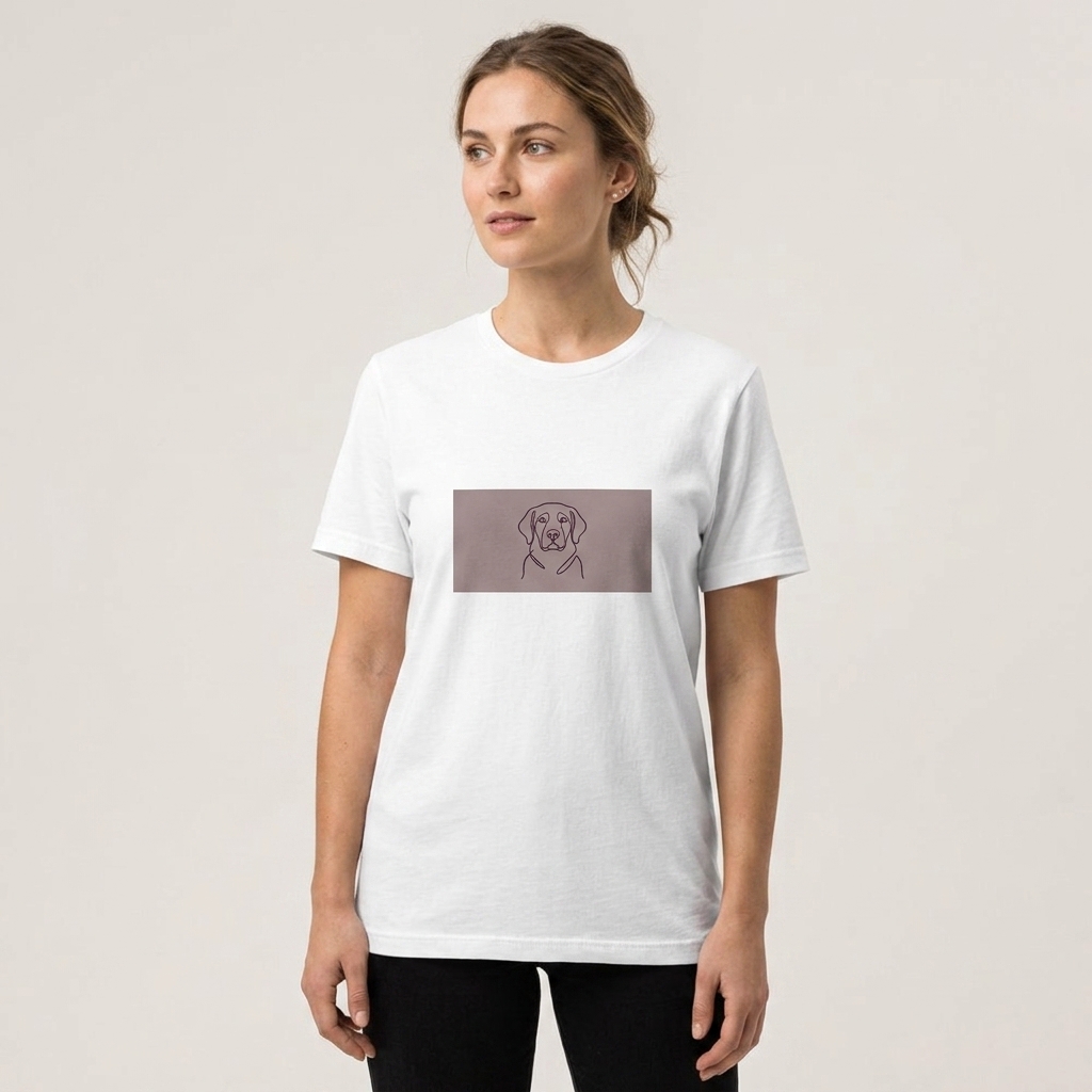 T-shirt Chien Personnalisé Line Art