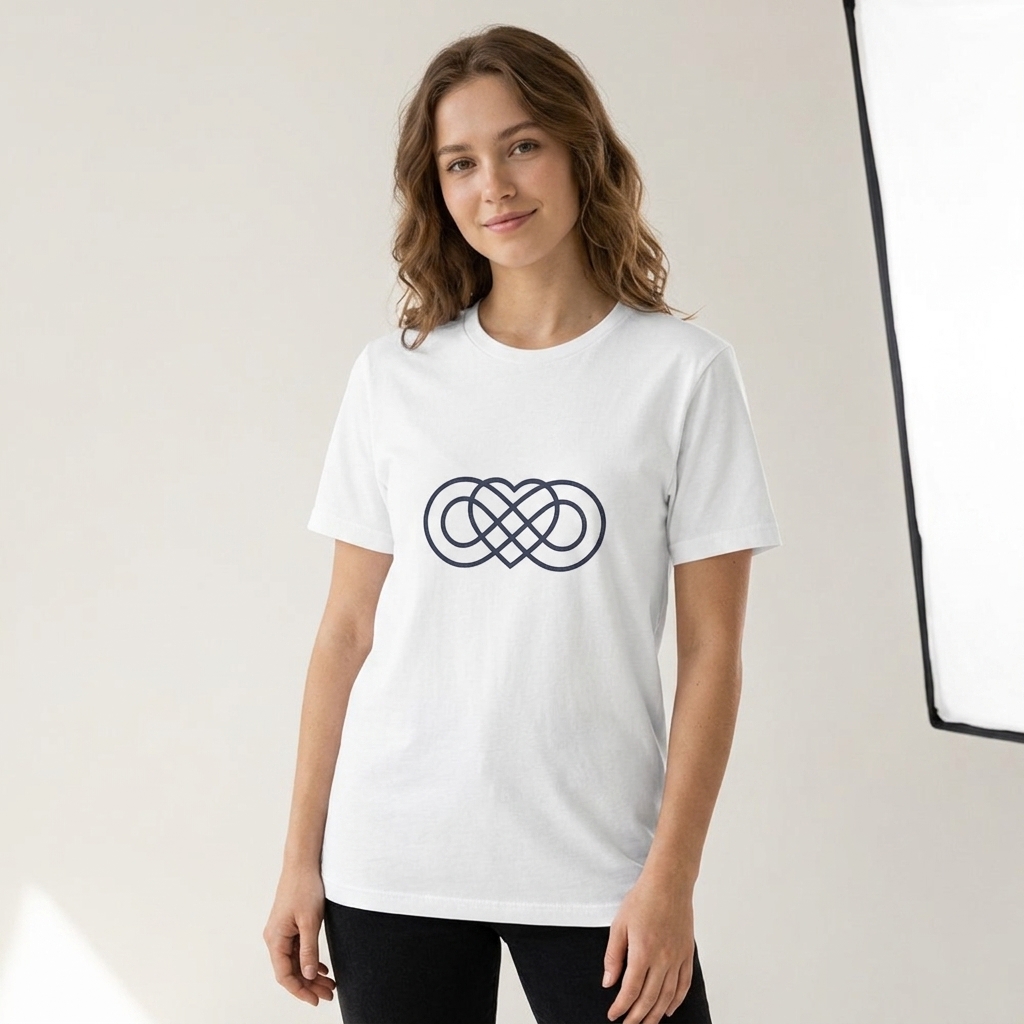 T-shirt Couple Fusion Graphique