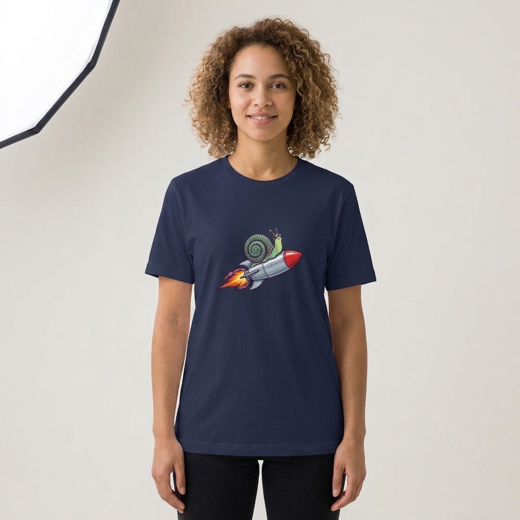 T-Shirt Drôle Escargot Fusée
