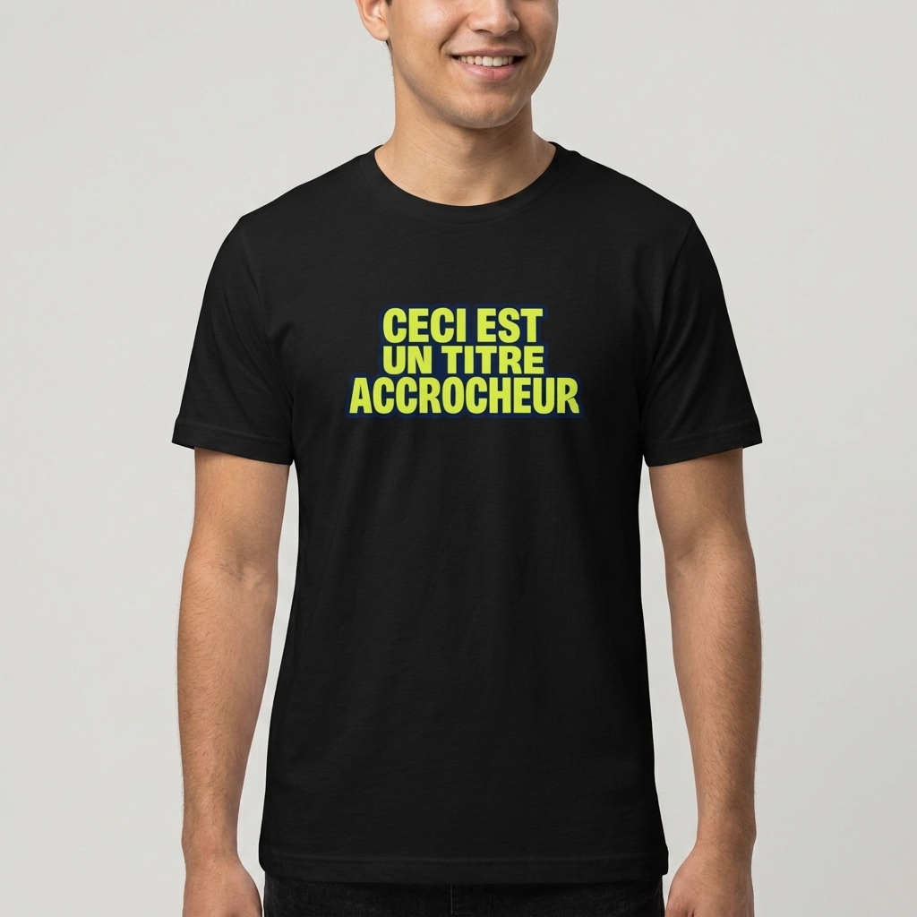 T-shirt Drôle à Message Typographique