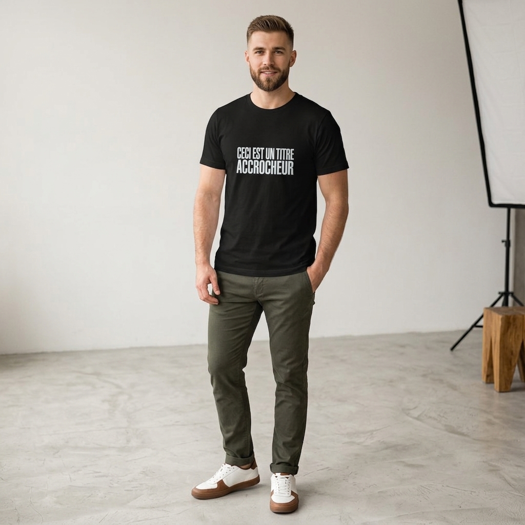 T-shirt Drôle à Message Typographique