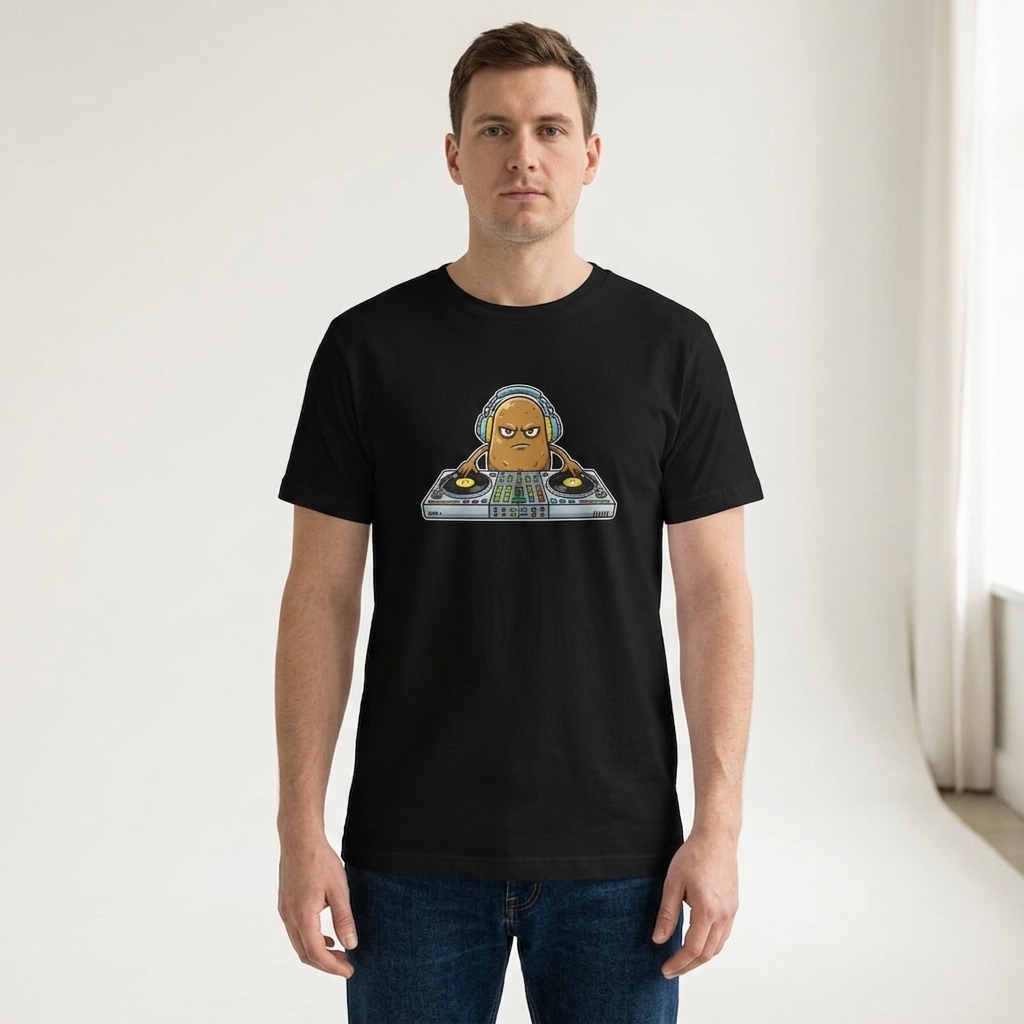 T-Shirt Drôle Patate DJ