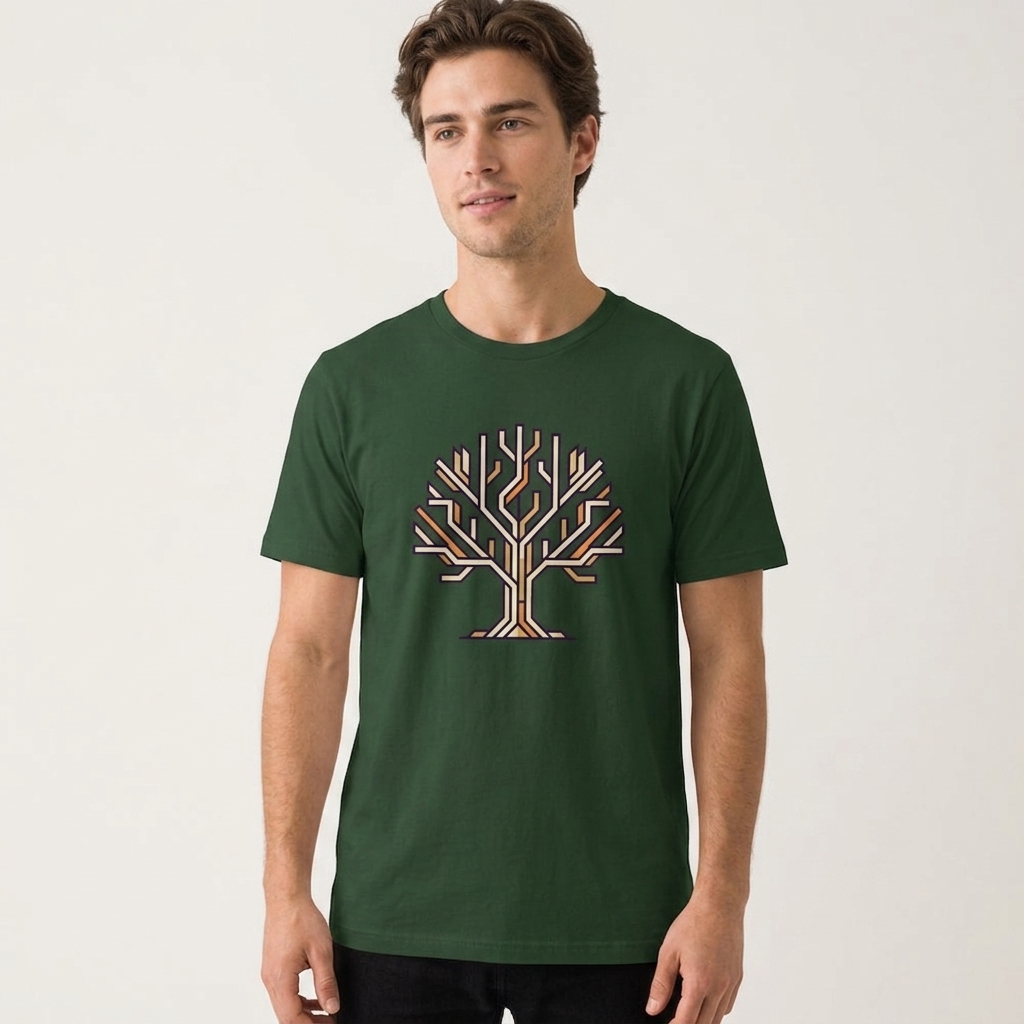 T-shirt Famille Arbre Géométrique
