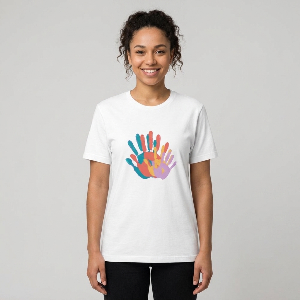 T-shirt Famille Empreintes de Mains