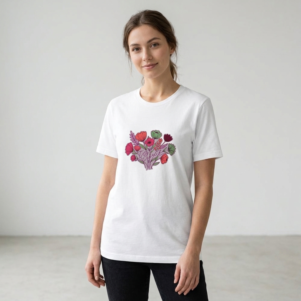 T-Shirt Fête des Mères Bouquet Floral