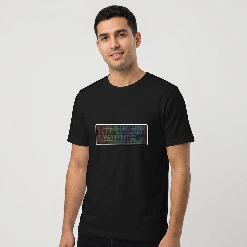 T-Shirt Gaming Clavier Mécanique