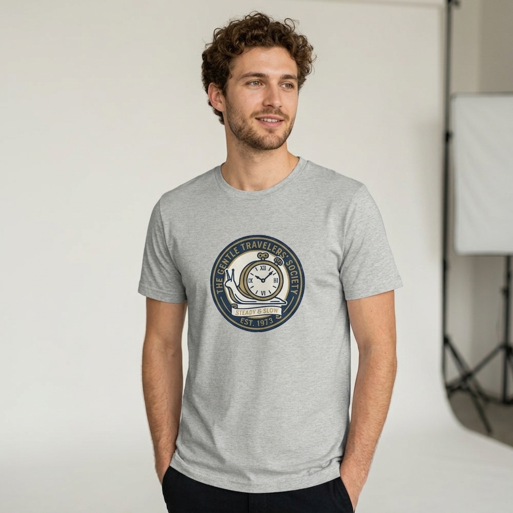 T-Shirt Humour Homme Badge Rétro